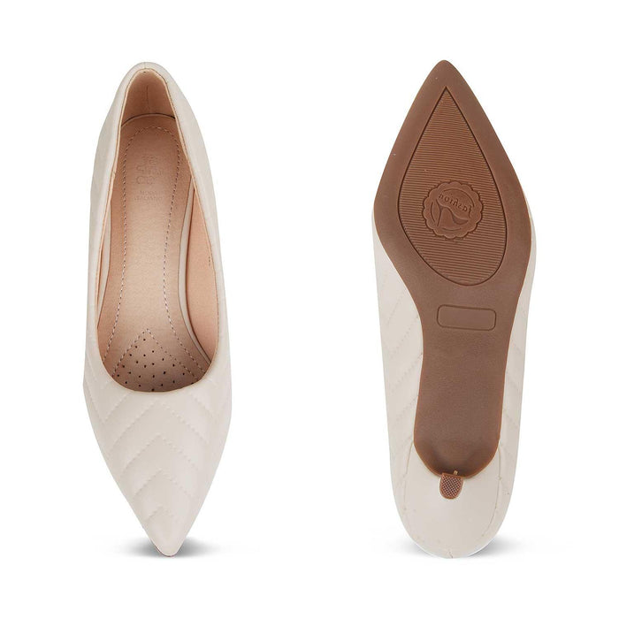 The Milenz Beige Women's Dress Pumps Tresmode - Tresmode