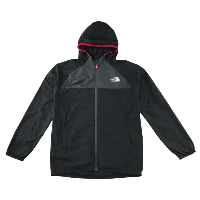 The North Face 14-16 years black and grey hooded windbreaker