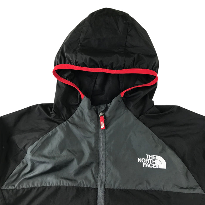 The North Face 14-16 years black and grey hooded windbreaker
