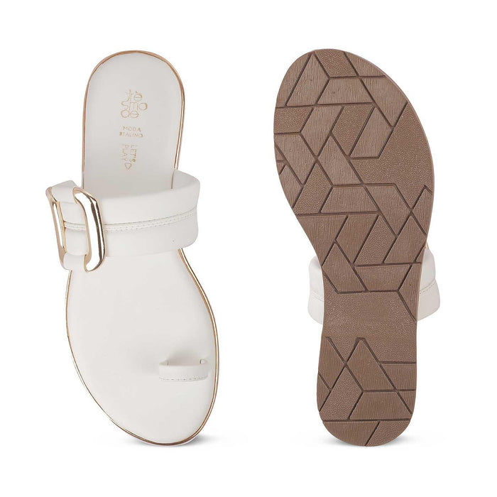 The Perry White Women's Dress Flats Tresmode - Tresmode