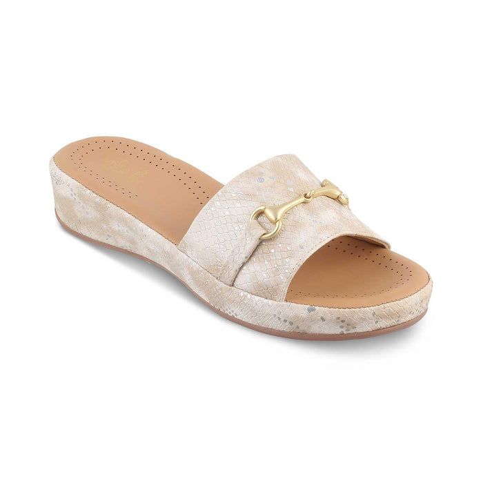 The Rec Gold Women's Dress Wedge Sandals Tresmode - Tresmode