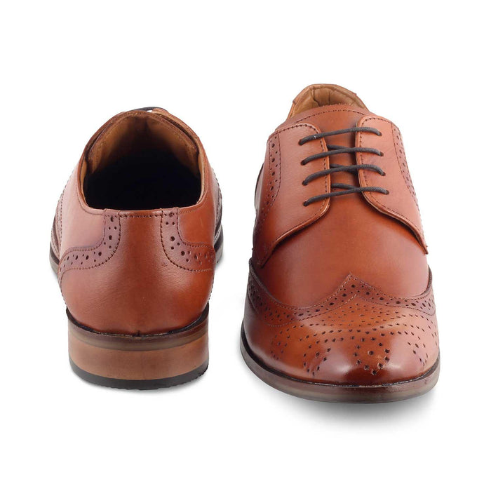 The Shell Tan Men's Derby Lace Ups Tresmode - Tresmode