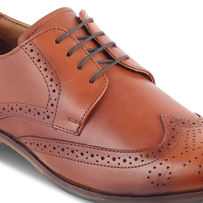 The Shell Tan Men's Derby Lace Ups Tresmode - Tresmode