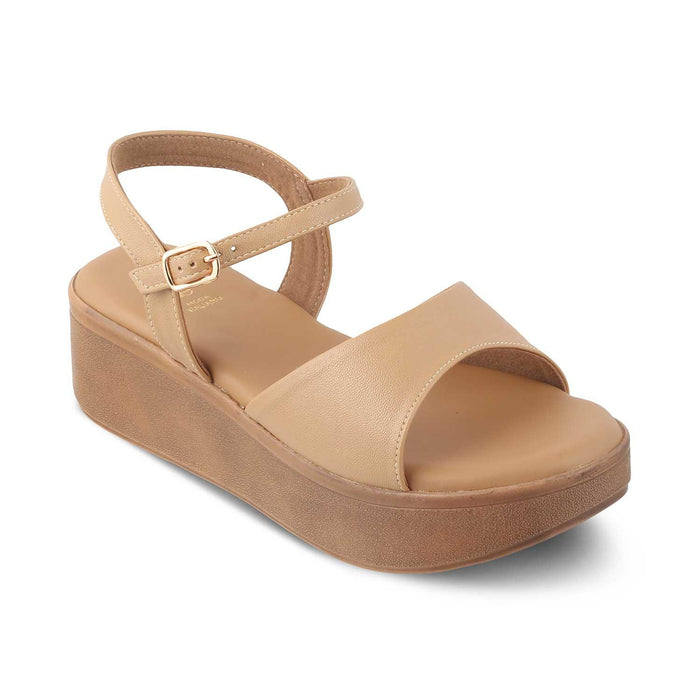 The Sinhere Beige Women's Dress Platform Wedge Sandals Tresmode - Tresmode