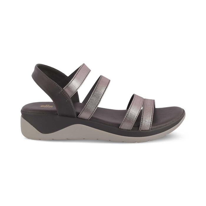 The Sona Pewter Women's Dress Wedge Sandals Tresmode - Tresmode