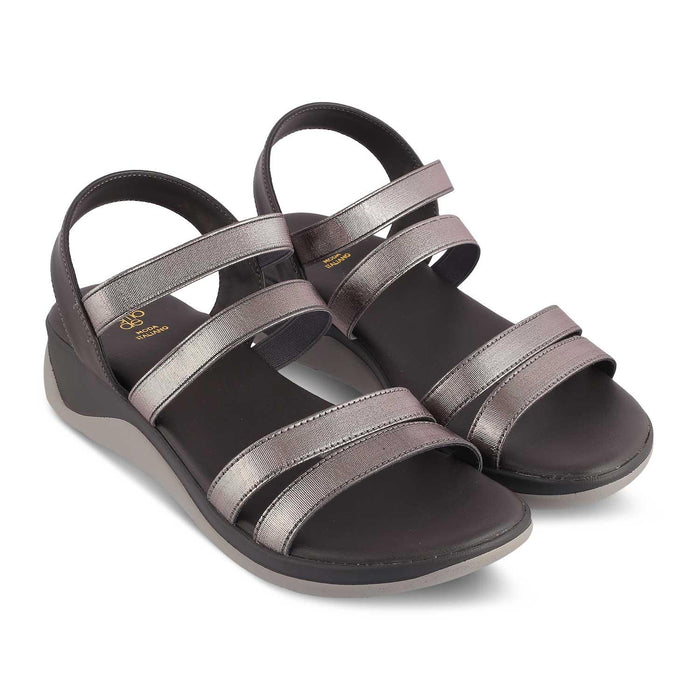 The Sona Pewter Women's Dress Wedge Sandals Tresmode - Tresmode