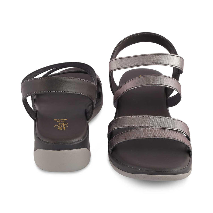 The Sona Pewter Women's Dress Wedge Sandals Tresmode - Tresmode