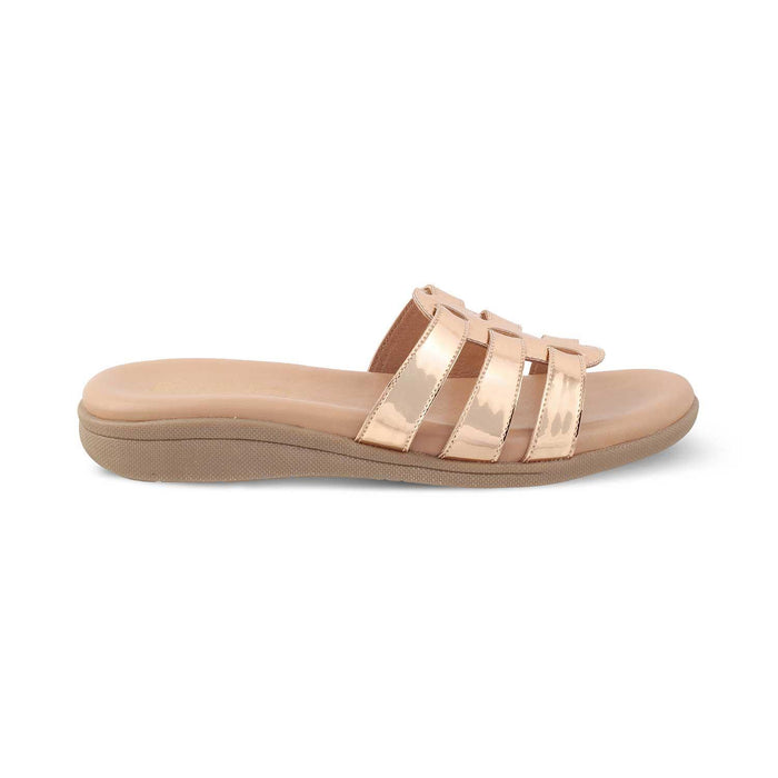The Strapped Champagne Women's Dress Flats Tresmode - Tresmode