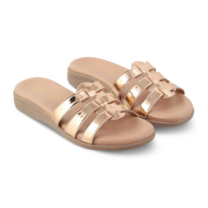 The Strapped Champagne Women's Dress Flats Tresmode - Tresmode