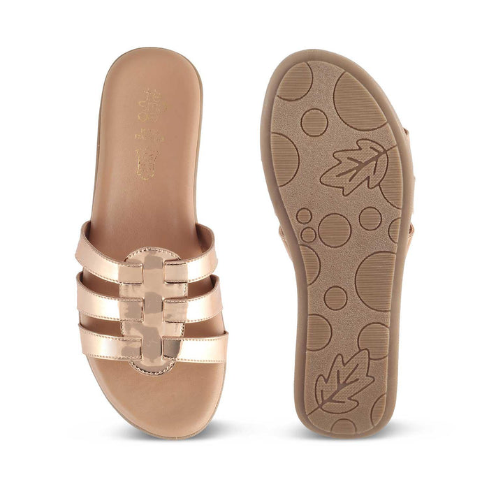 The Strapped Champagne Women's Dress Flats Tresmode - Tresmode