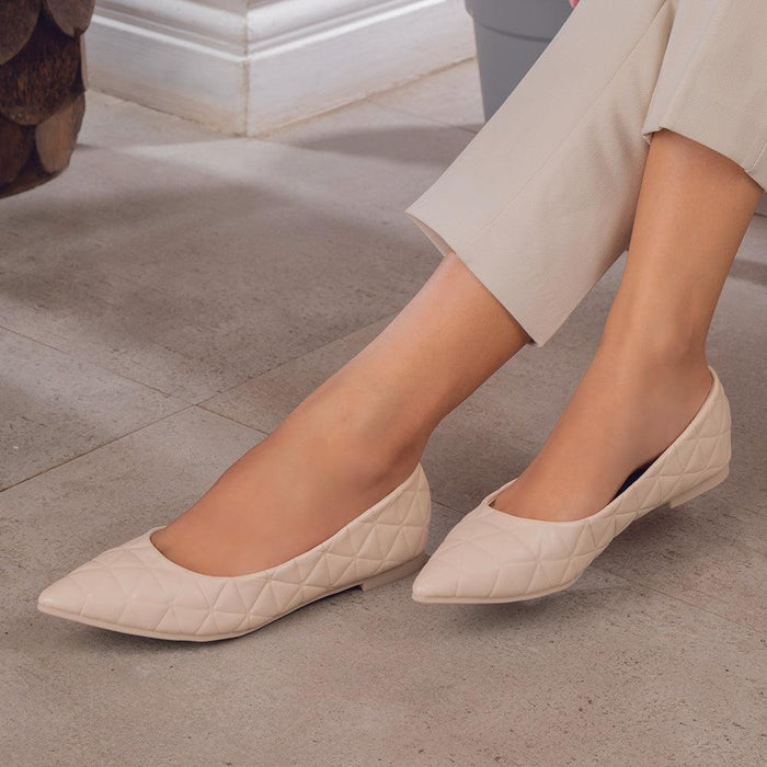 The Tory Beige Women's Dress Ballerinas Tresmode - Tresmode