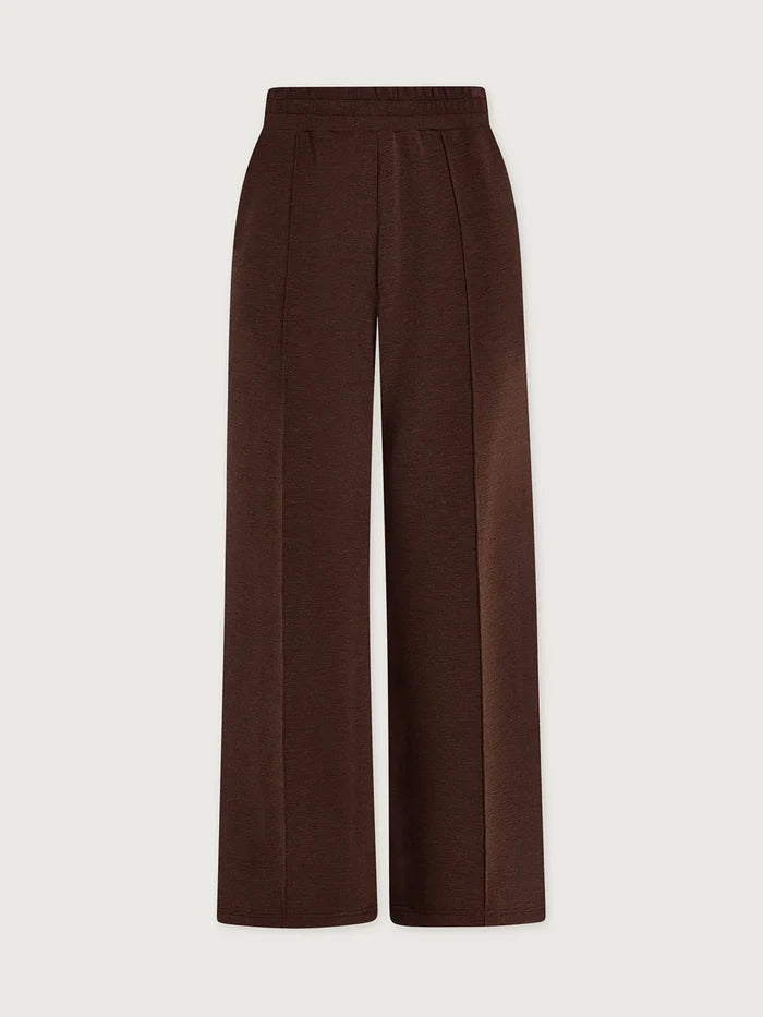 The Wide Leg Pant 28" - Coffee Marl