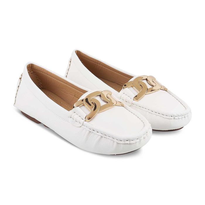 The Yon-New White Women's Dress Loafers Tresmode - Tresmode