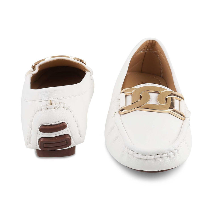 The Yon-New White Women's Dress Loafers Tresmode - Tresmode
