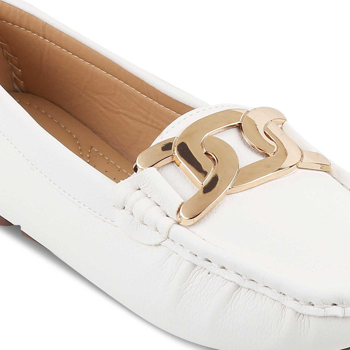 The Yon-New White Women's Dress Loafers Tresmode - Tresmode