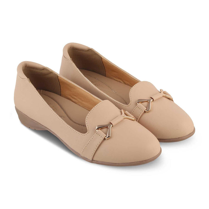 The Yorker Beige Women's Dress Ballerinas Tresmode - Tresmode