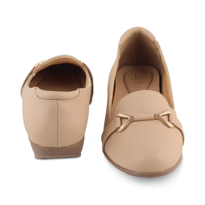 The Yorker Beige Women's Dress Ballerinas Tresmode - Tresmode