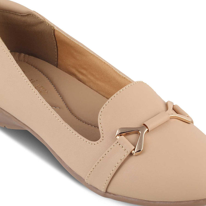 The Yorker Beige Women's Dress Ballerinas Tresmode - Tresmode