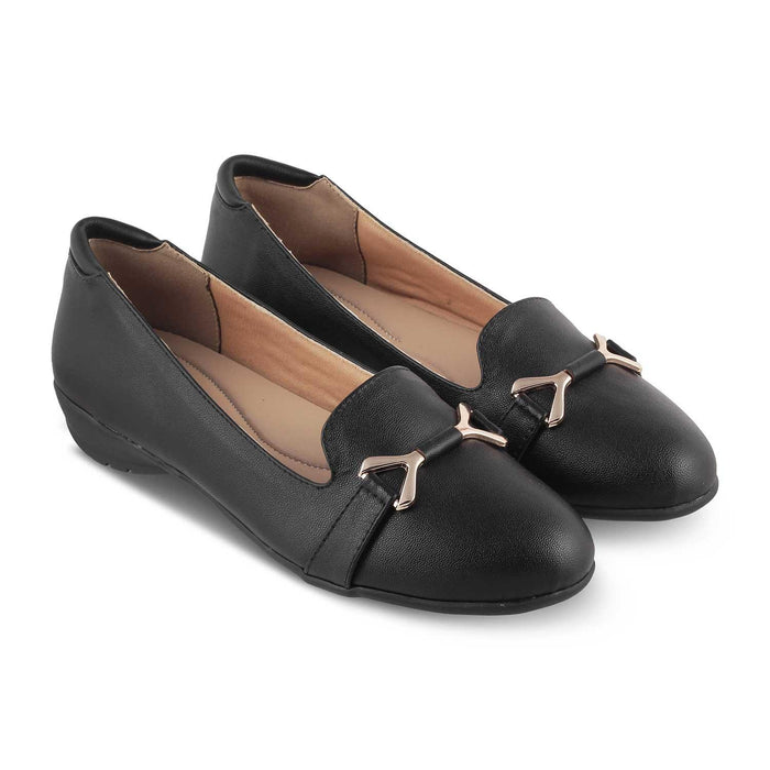 The Yorker Black Women's Dress Ballerinas Tresmode - Tresmode
