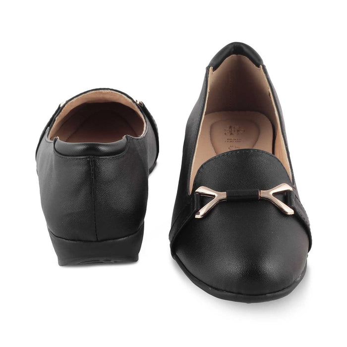 The Yorker Black Women's Dress Ballerinas Tresmode - Tresmode
