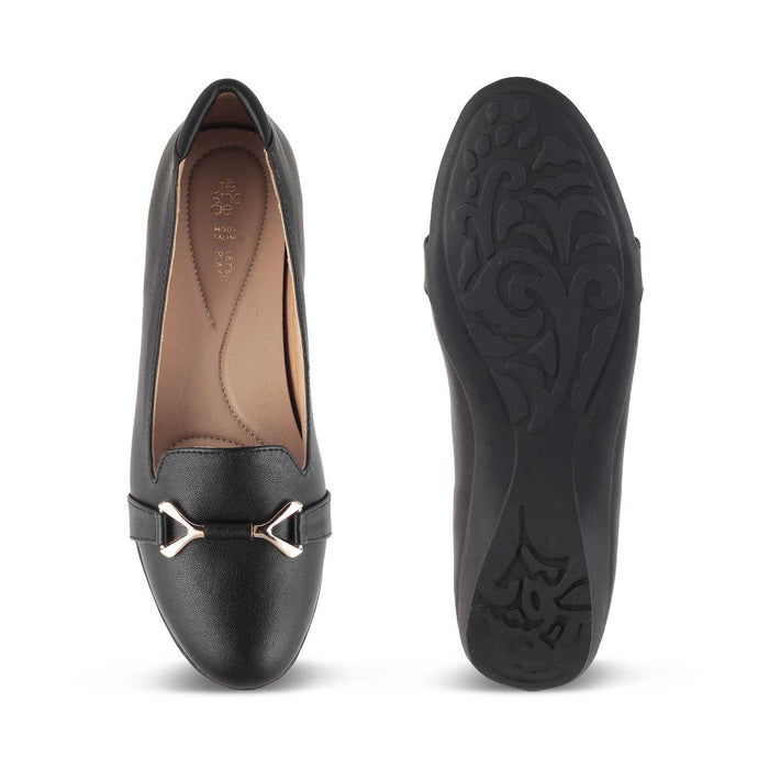 The Yorker Black Women's Dress Ballerinas Tresmode - Tresmode