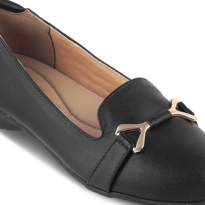 The Yorker Black Women's Dress Ballerinas Tresmode - Tresmode