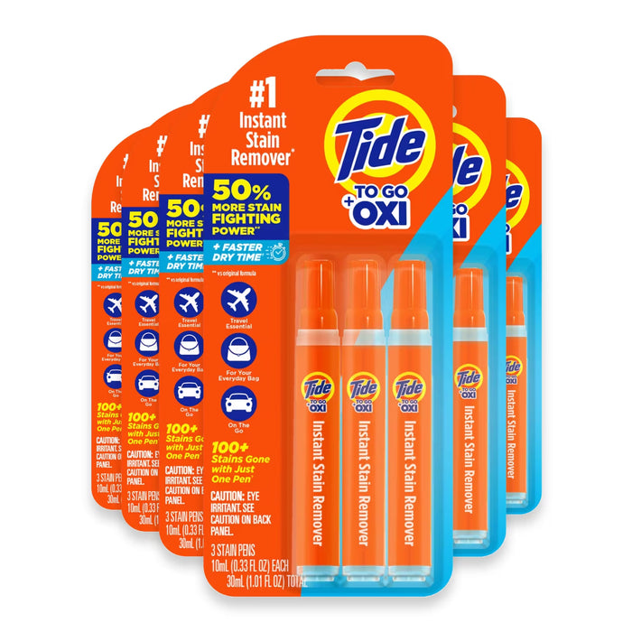 Tide To Go + OXI Instant Stain Remover Pens - 3 Ct - 6 Pack