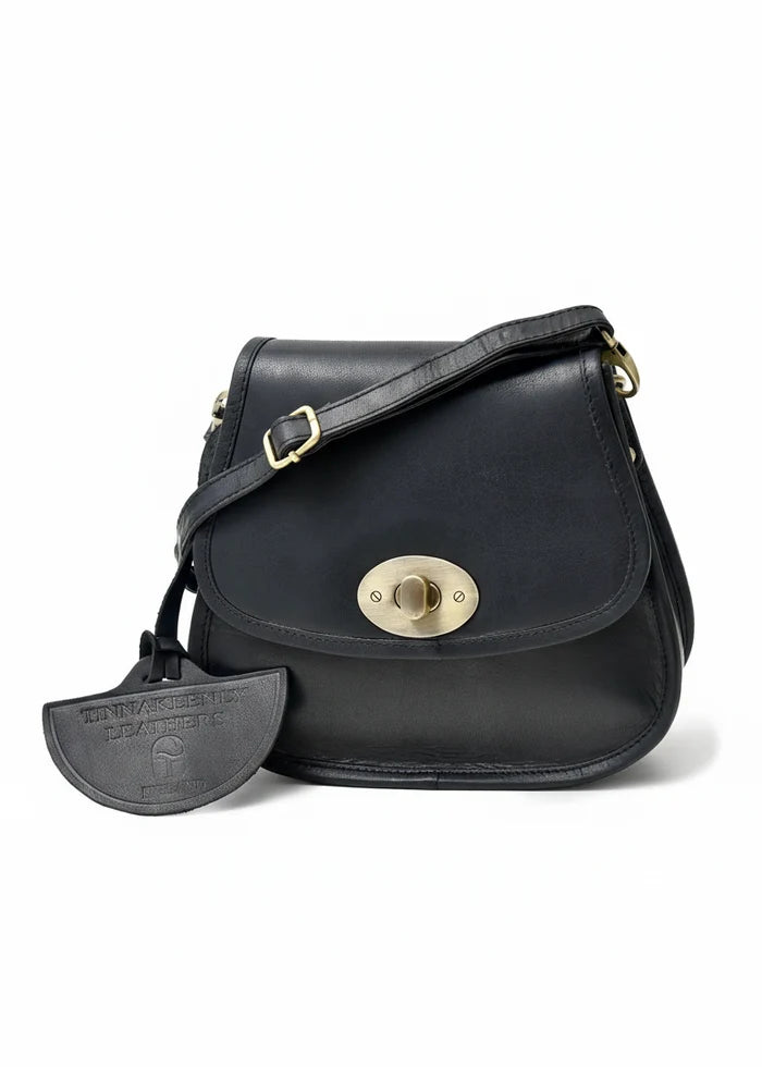 Tinnakeenly Leather Cross Body Bag - Black