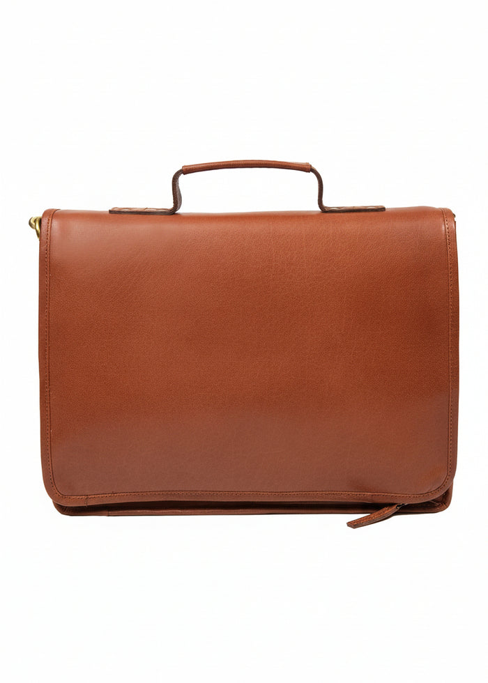 Tinnakeenly Leather Satchel Bag - Tan
