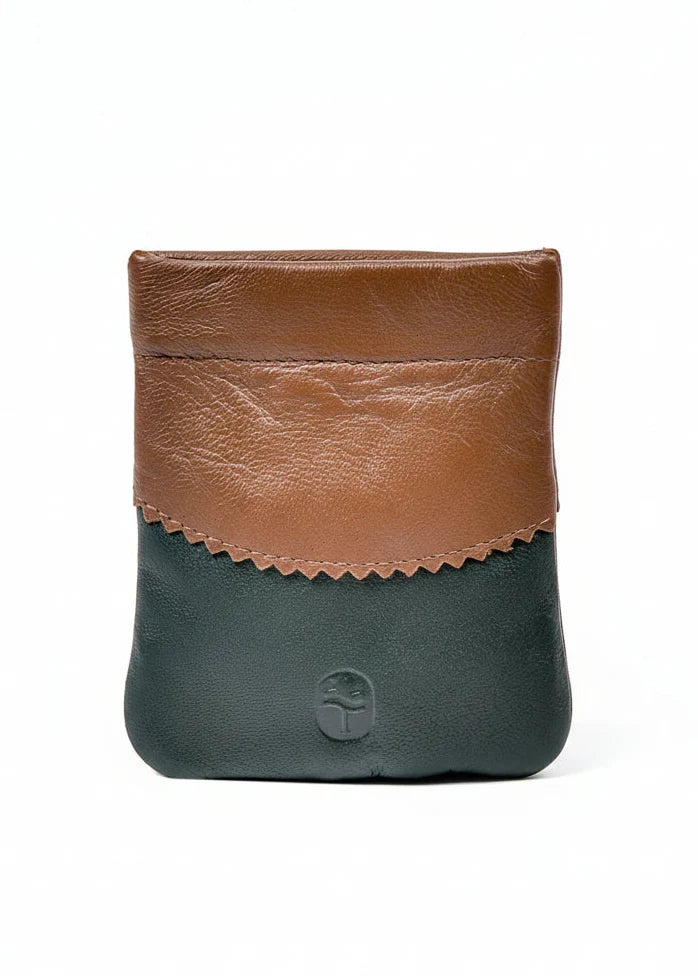 Tinnakeenly Leather Small Snap Purse - Shamrock