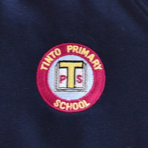 Tinto Primary unisex navy crew neck school sweatshirt