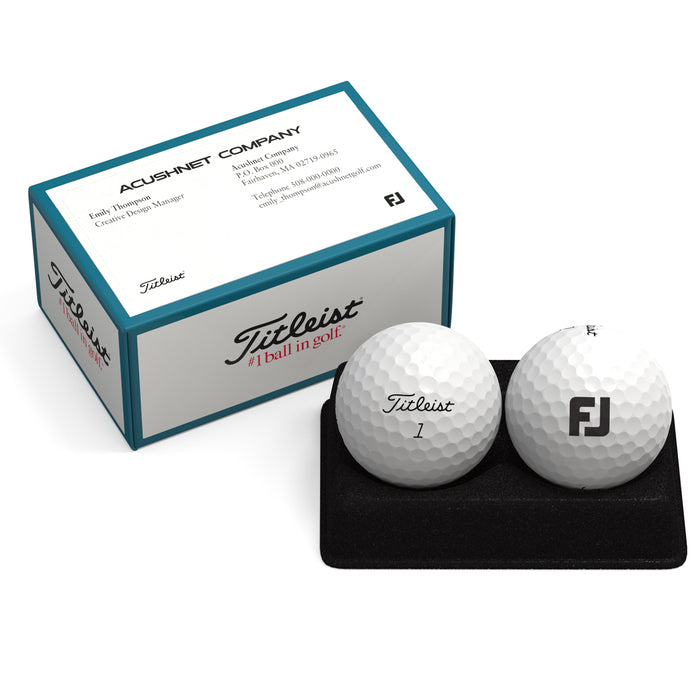 Titleist Packedge 2-Ball Business Card Box with Pro V1x
