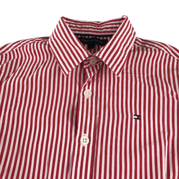 Tommy Hilfiger 4-5 years red and white striped buttoned cotton shirt