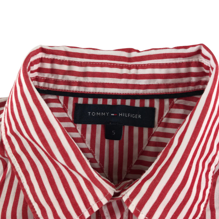 Tommy Hilfiger 4-5 years red and white striped buttoned cotton shirt