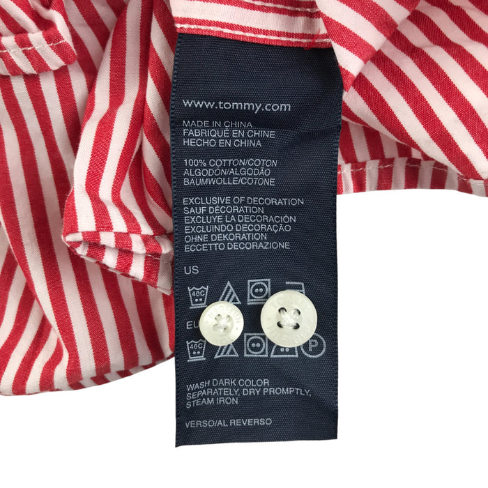 Tommy Hilfiger 4-5 years red and white striped buttoned cotton shirt