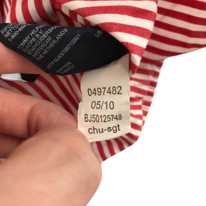 Tommy Hilfiger 4-5 years red and white striped buttoned cotton shirt