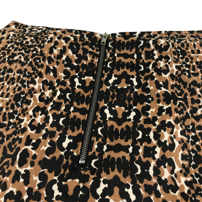 Top Shop skirt women's size UK 10 brown and black graphic spot pattern cotton