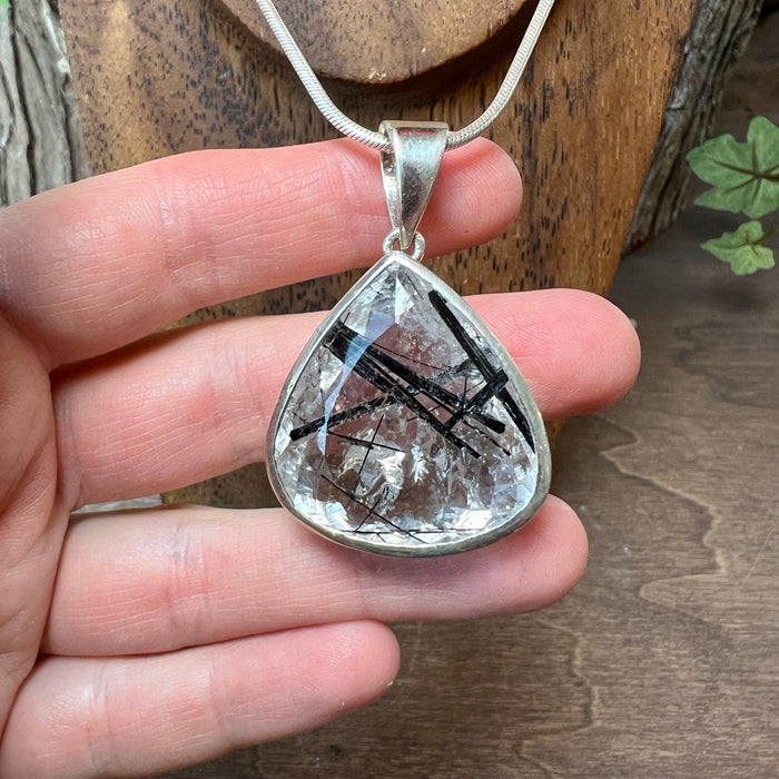 Tourmalinated Quartz Pendant
