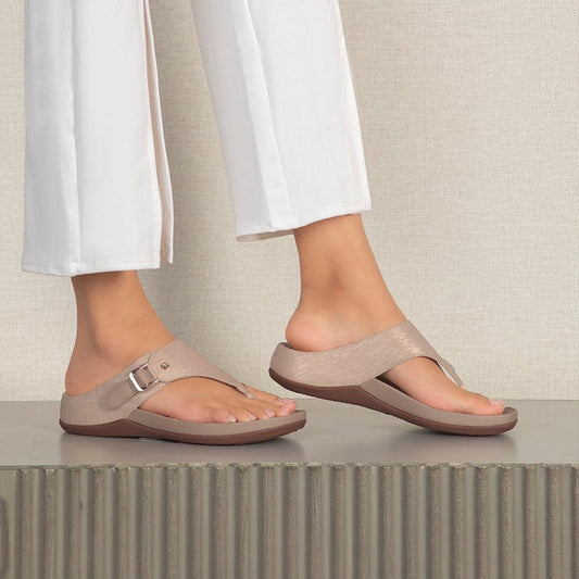 The Aaryed Gold Women's Casual Wedge Sandals Tresmode - Tresmode