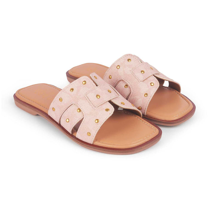 Adren Pink Women's TPR Sole Flats Tresmode