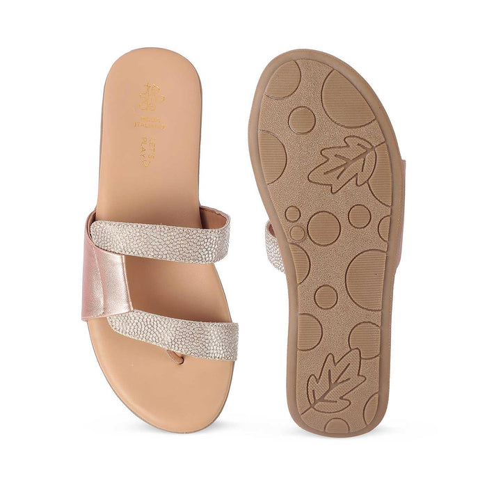 Afilia Champagne Women's Super Comfortable Platform Flats Tresmode