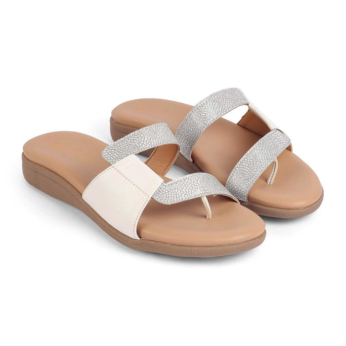Afilia White Women's Stylish Flats Tresmode