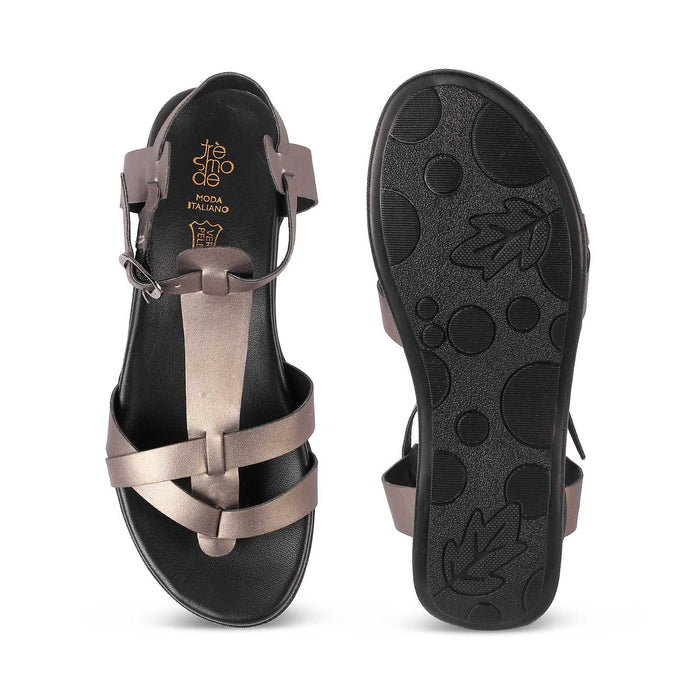Aglad Pewter Dress Platform Flats Tresmode