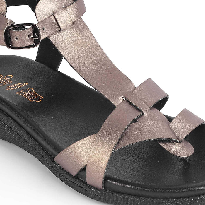 Aglad Pewter Dress Platform Flats Tresmode