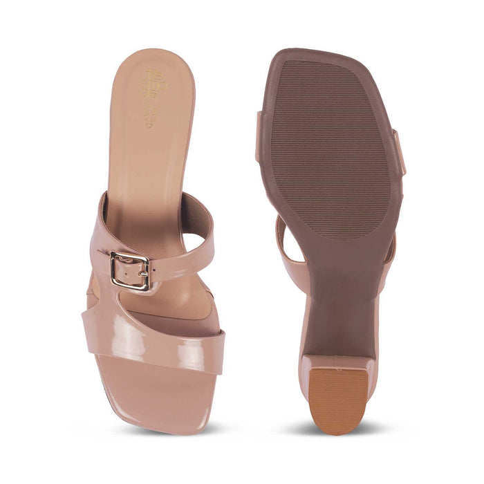 Andal Beige Women's Charming Block Heel Sandals Tresmode