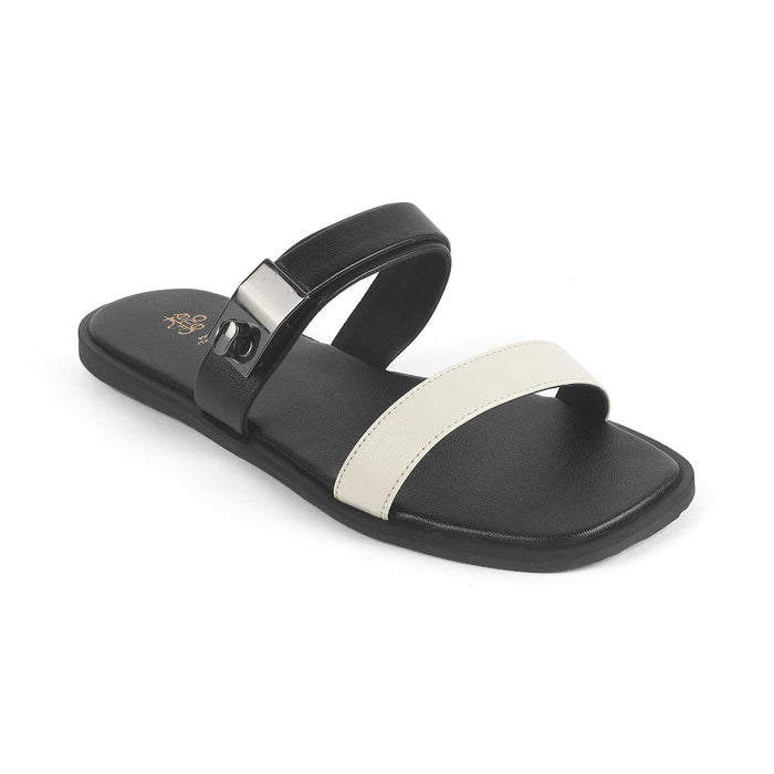Women's Cream Flats Tresmode