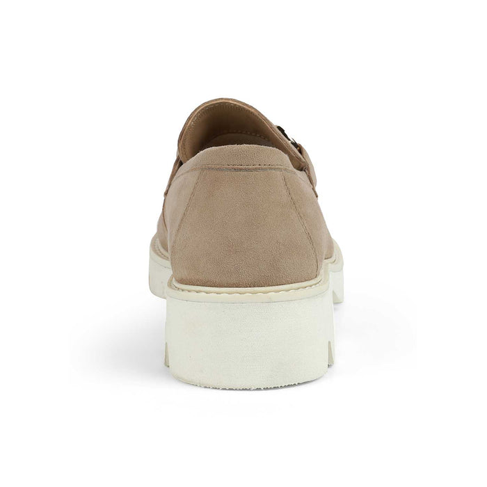 Women's Suede Leather Chunky Sole Loafers Tresmode