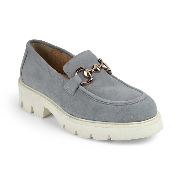 Women's Platinum Chunky Sole Loafers Tresmode
