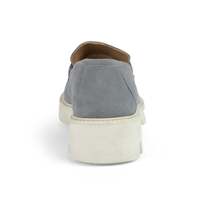 Women's Suede Leather Chunky Sole Loafers Tresmode