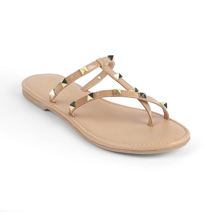 Women's Beige Flats Tresmode
